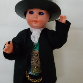 Traditional costume doll 60s boy with top hat
