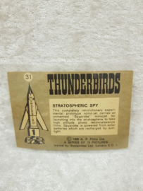 The Thunderbirds nr.31 Stratospheric Spy Tradecard