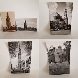 Groningen 6 black and white postcards