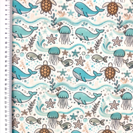 Tricot digital Sealife design C