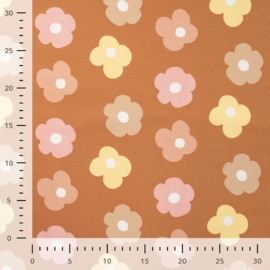French Terry Brushed Print Pastel flowers