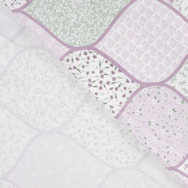 Qjutie Katoen lila patchwork