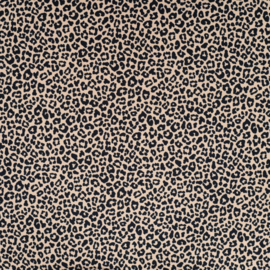 Qjutie French terry panter printje sand