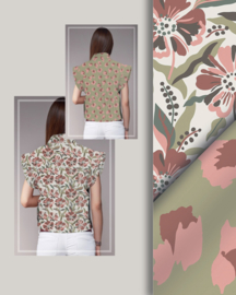 Hydrofiel gewatteerd bedrukt Luipaarden Gebroken wit