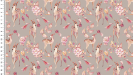 Tricot Deer & flowers