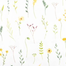 Snoozy fabrics Tricot digital leafs & flowers design D