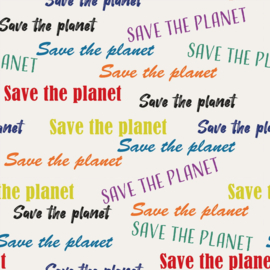 French terry printed Save the planet