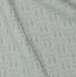 Jacquard Square grof gebreid Licht oudgroen