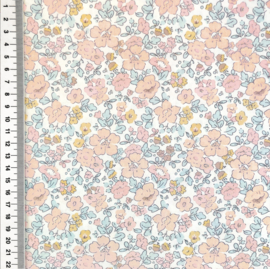 Poplin digitale print Soft Flowers - Design A