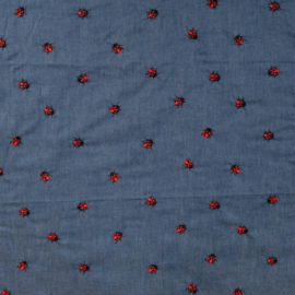 Katoen embroidery Lieveheersbeestjes