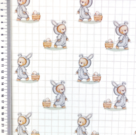 Poplin digitale print Dreamy Little Ones - Design D