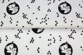 Stenzo poplin Grafische panda's