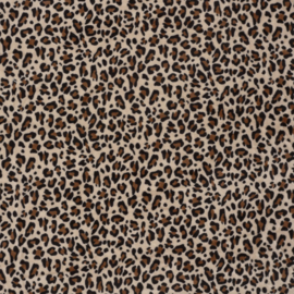 Nicky velours luipaarden camel