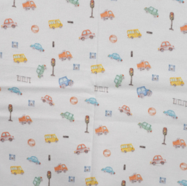 Flanel digitaal cars ecru