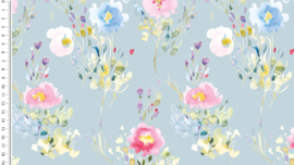 Tricot digital toff watercolour flowers