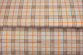 French terry print Forest checks