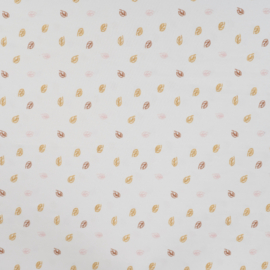 Qjutie tricot Glitter Leaves offwhite
