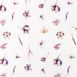 Snoozy fabrics Hydrofiel Winterflowers fijn