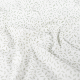 Qjutie Katoen ecru leaves