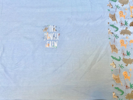 Qjutie tricot Panel Jungle babyblauw