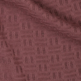 Jacquard Square grof gebreid Donker oudroze