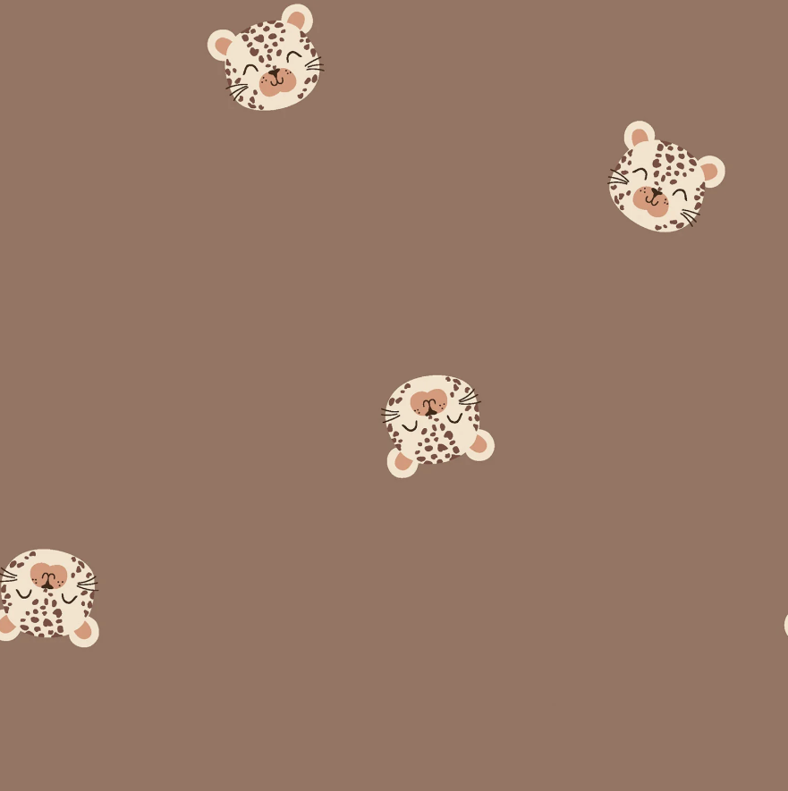 Tricot print bedrukt Tijger Camel