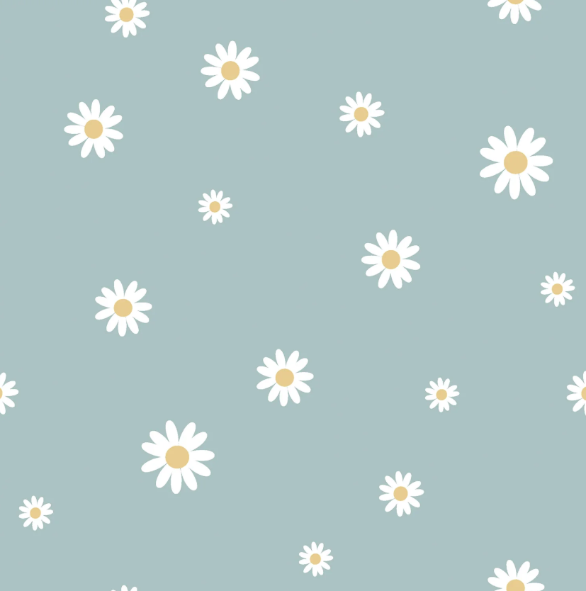 Tricot print bedrukt Bloemen Oudgroen