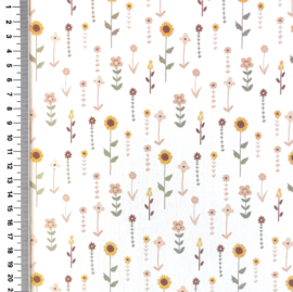 Poplin digitale print Soft Flowers - Design B