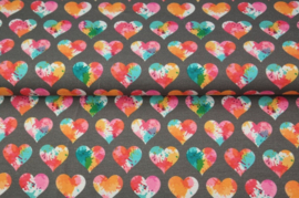 Stenzo tricot Digital Printed hearts