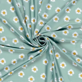 Swimwear Jersey digitaal bedrukt bedrukt Bloemen Mint