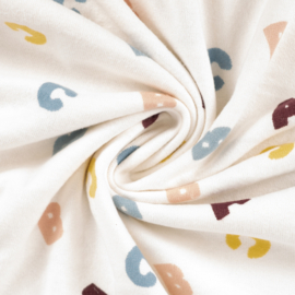 Qjutie Sweattricot peachy effect letters wit