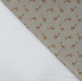 Qjutie tricot rib print Girafe