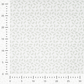 Qjutie Katoen ecru leaves