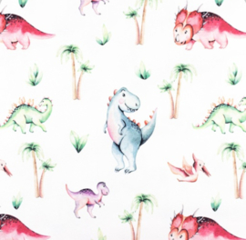 Snoozy fabrics Tricot digital printed Dinosaurus Design B