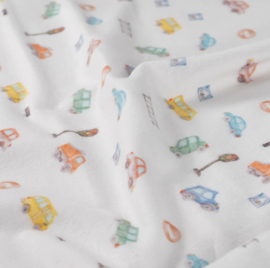 Flanel digitaal cars ecru