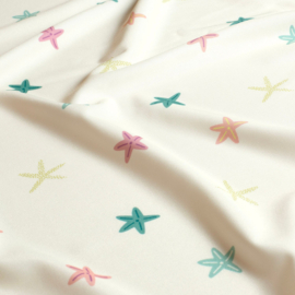 Swimwear Jersey digitaal bedrukt Sterren Gebroken wit