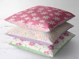 Katoen Poplin stof bloemen