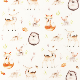 Snoozy fabrics Tricot Ember & hert