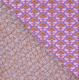 Cotton Poplin Digital Quilt paars