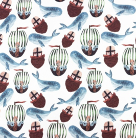 Snoozy fabrics Tricot digital printed Walrus