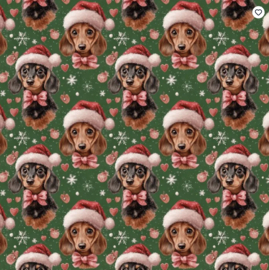 French Terry Brushed Digital dogs