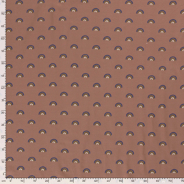 Tricot digitaal bedrukt regenboog printje