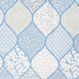 Qjutie Katoen Baby blue patchwork