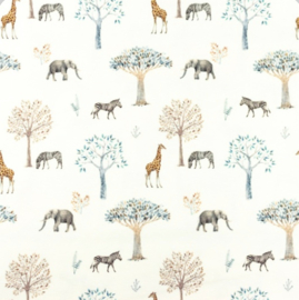 Snoozy fabrics tricot digitaal Pastel jungle