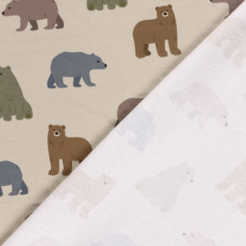 French Terry stof Beren beige