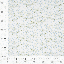 Qjutie Katoen flowers baby blue flowers