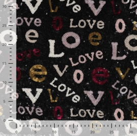Sequins Love zwart