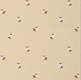 Tricot print bedrukt Vossen Beige