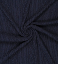 Chain Jacquard grof gebreid Navy