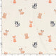 Tricot print bedrukt Dieren gebroken wit